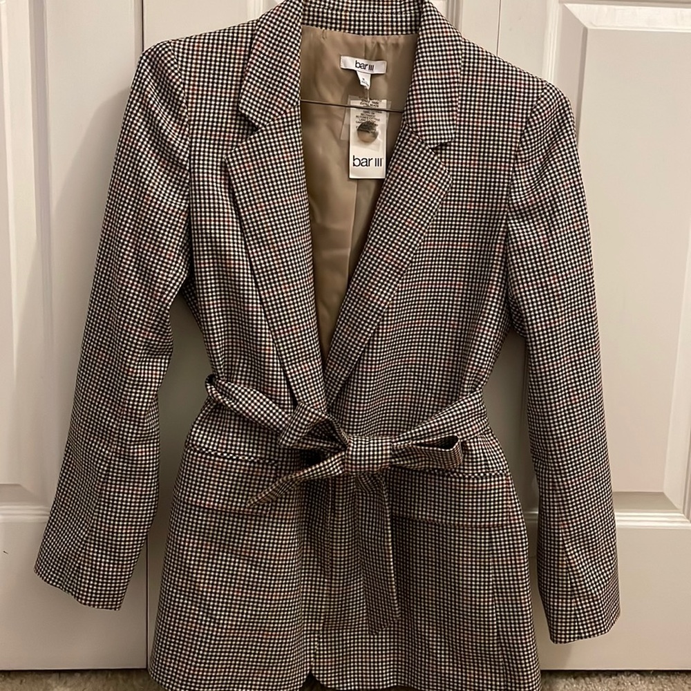 Bar III Plaid Blazer